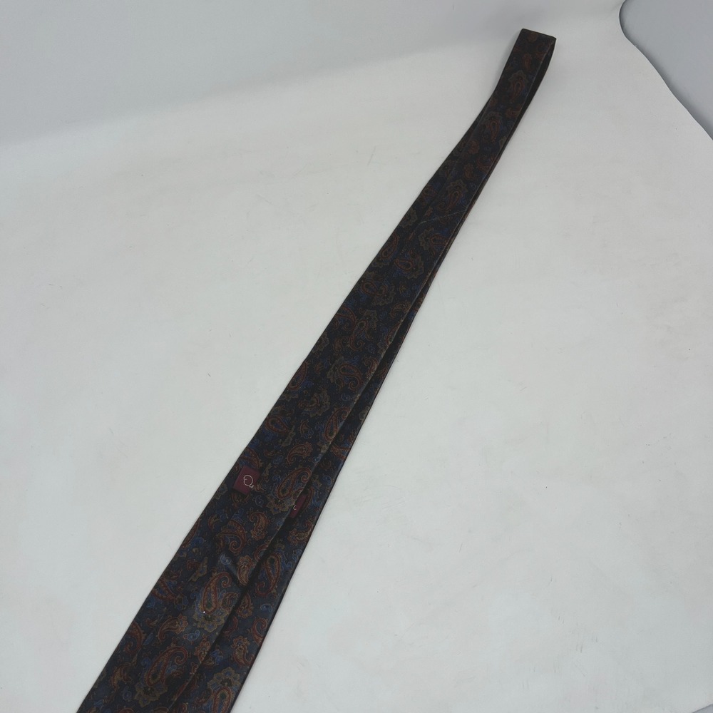 Oscar de la Renta Silk Men's Tie Paisley Lightweight Mulitcolor Hand-Sewn - Picture 4 of 11